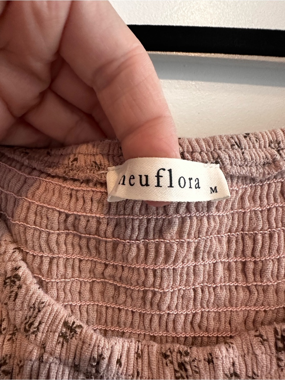 Neuflora Smocked Maxi Dress in Dusty Rose Floral, size medium - Picture 4 of 5